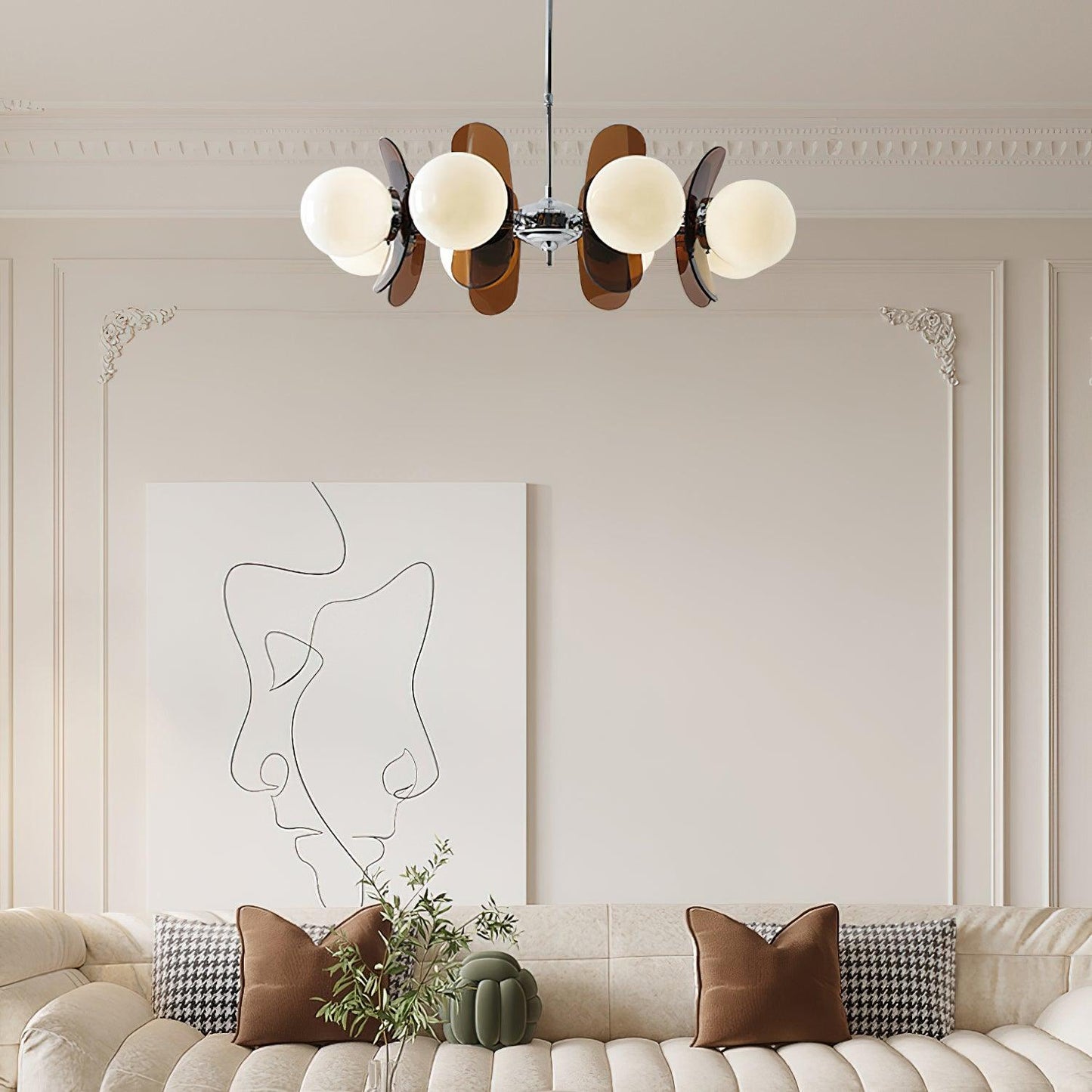 Phosphorescent Chandelier | High-Quality Iron & Glass | 3 to 8 Heads Options
