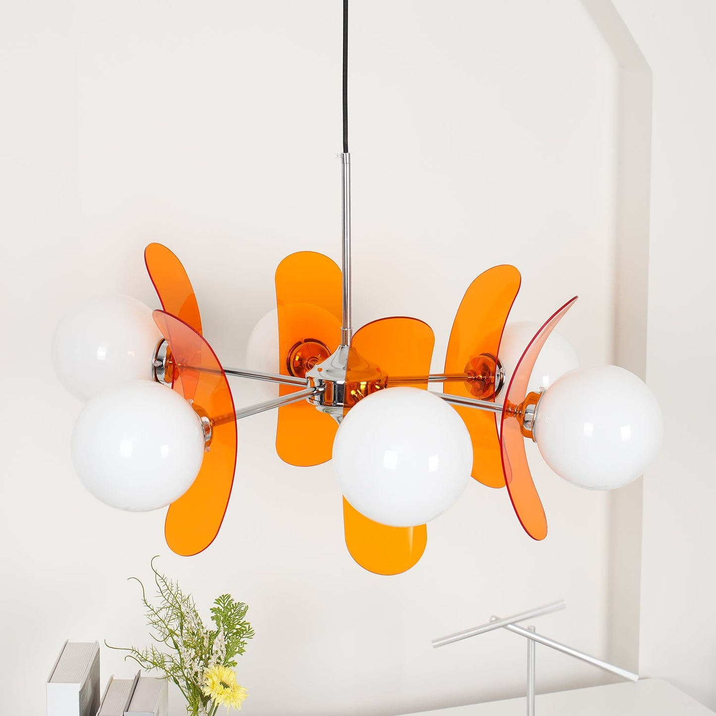 Phosphorescent Chandelier | High-Quality Iron & Glass | 3 to 8 Heads Options