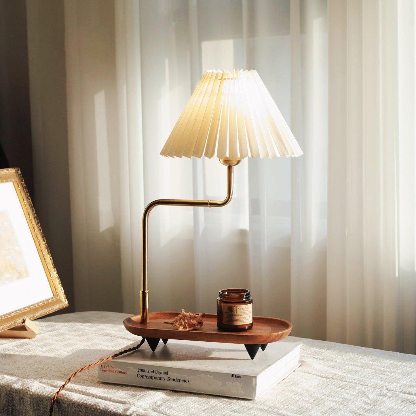 Pia TL Table Lamp | Wood and Iron Frame | 51 cm Height