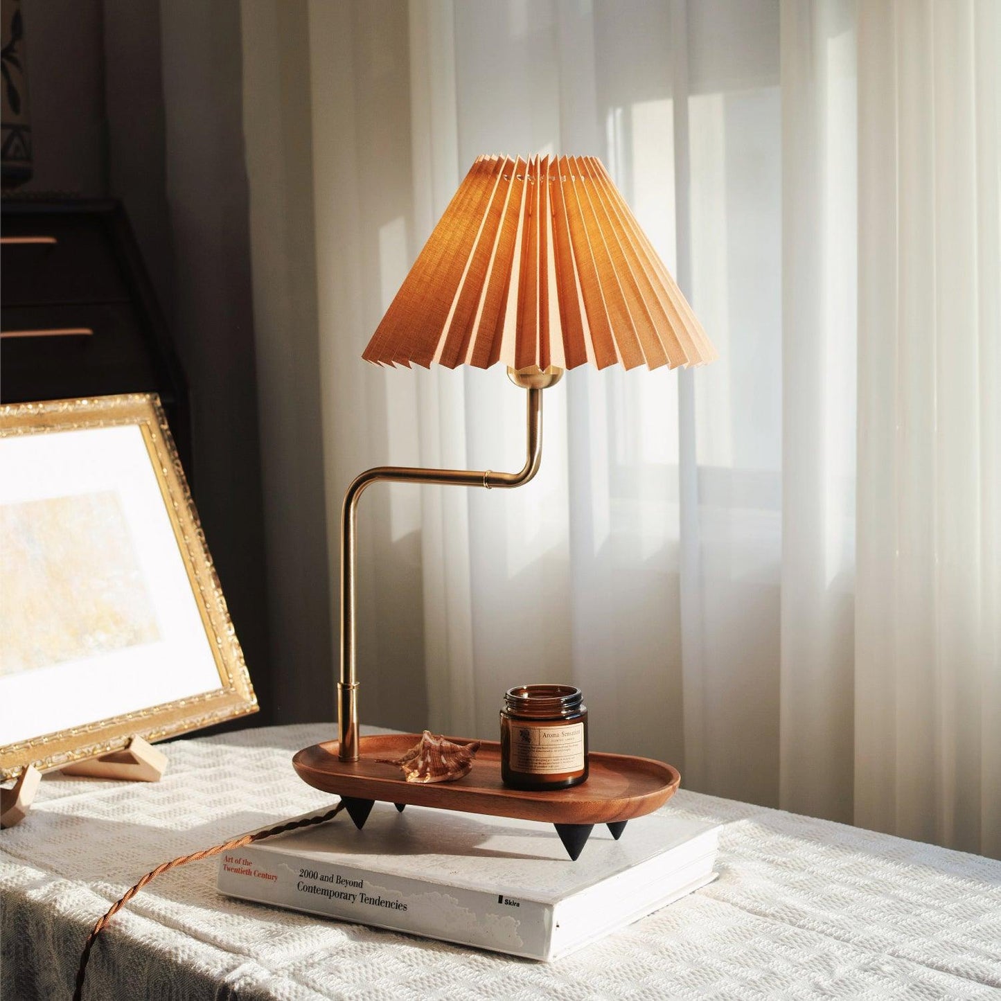 Pia TL Table Lamp | Wood and Iron Frame | 51 cm Height