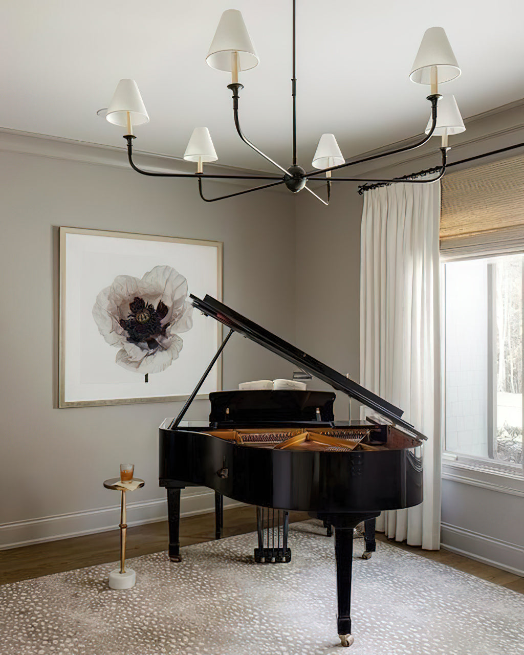 Piaf Chandelier | Premium Brass & Fabric | 2, 4, or 6 Lights