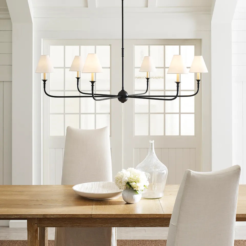 Piaf Chandelier | Premium Brass & Fabric | 2, 4, or 6 Lights