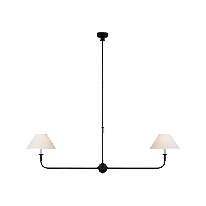 Piaf Chandelier | Premium Brass & Fabric | 2, 4, or 6 Lights