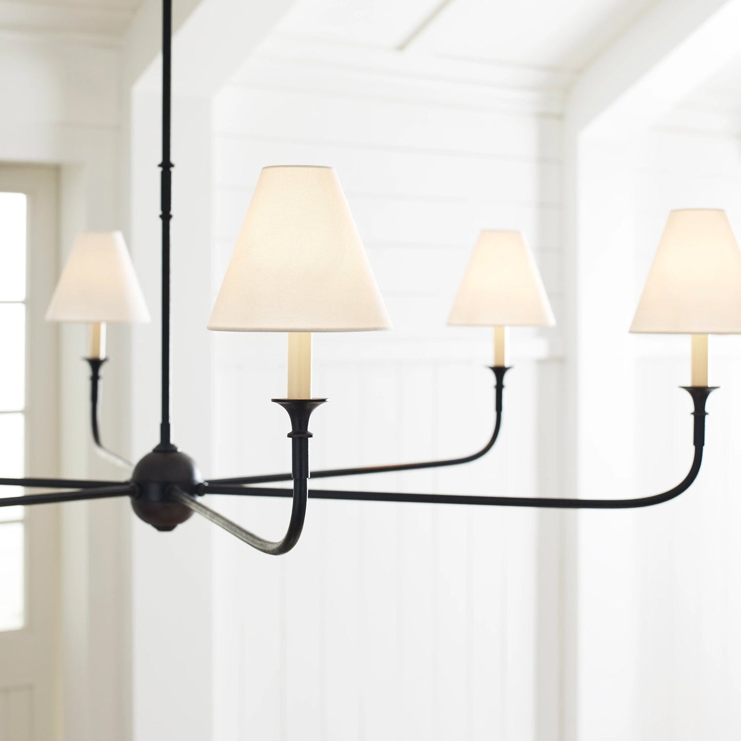 Piaf Chandelier | Premium Brass & Fabric | 2, 4, or 6 Lights