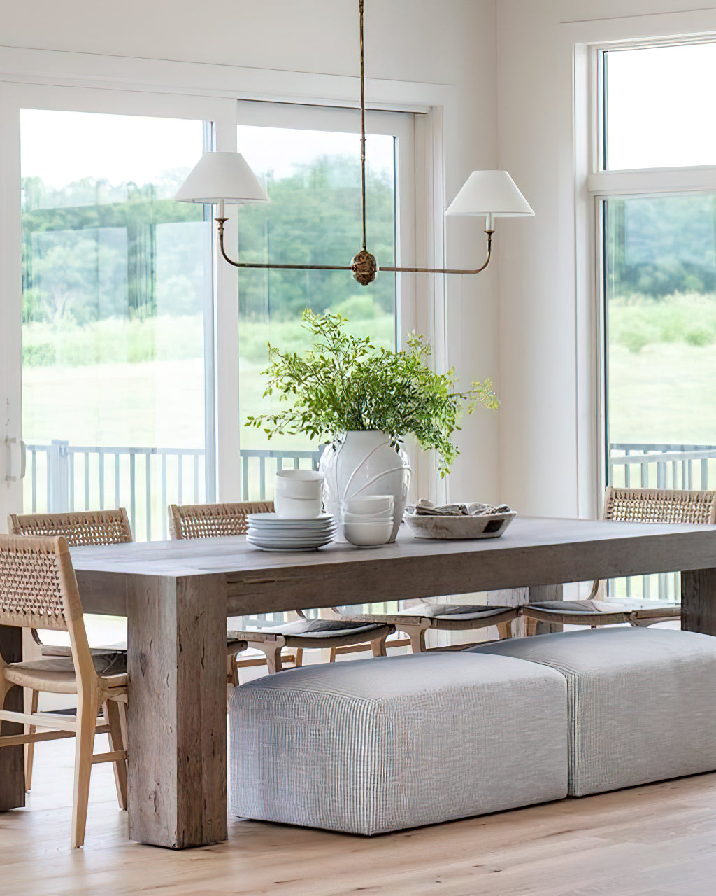 Piaf Chandelier | Premium Brass & Fabric | 2, 4, or 6 Lights