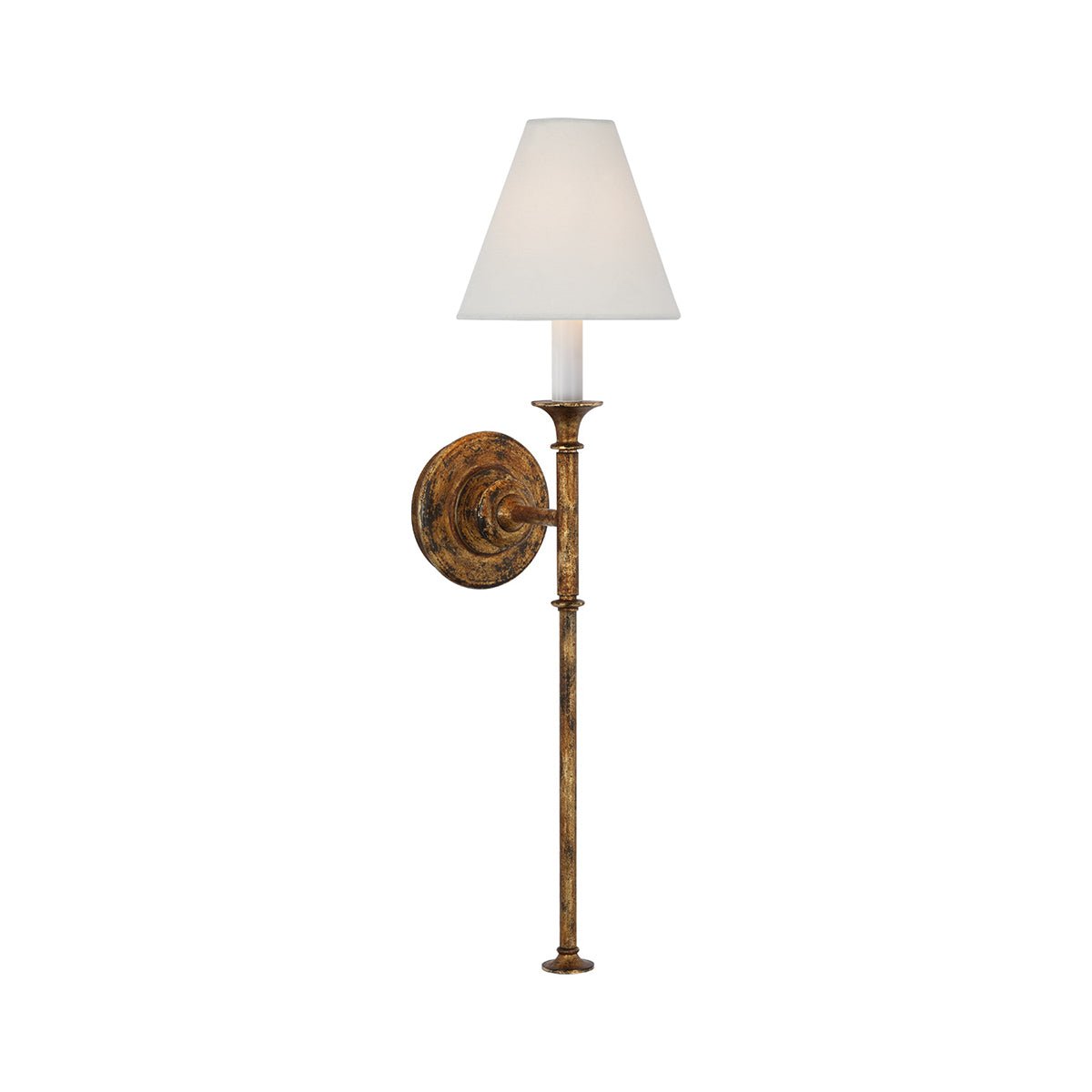 Luella Wall Lamp | Fabric & Metal | Black, Aged Gold, White