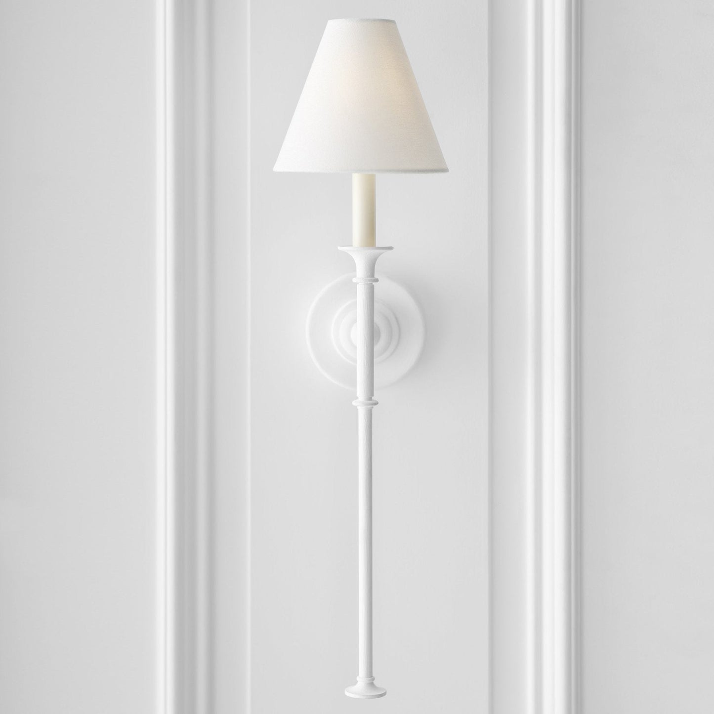 Luella Wall Lamp | Fabric & Metal | Black, Aged Gold, White