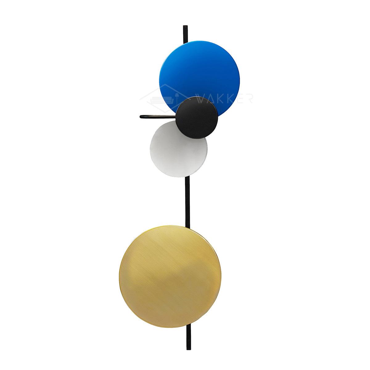 Planet Wall Lamp | Metal LED | Electric Blue & Indian Red