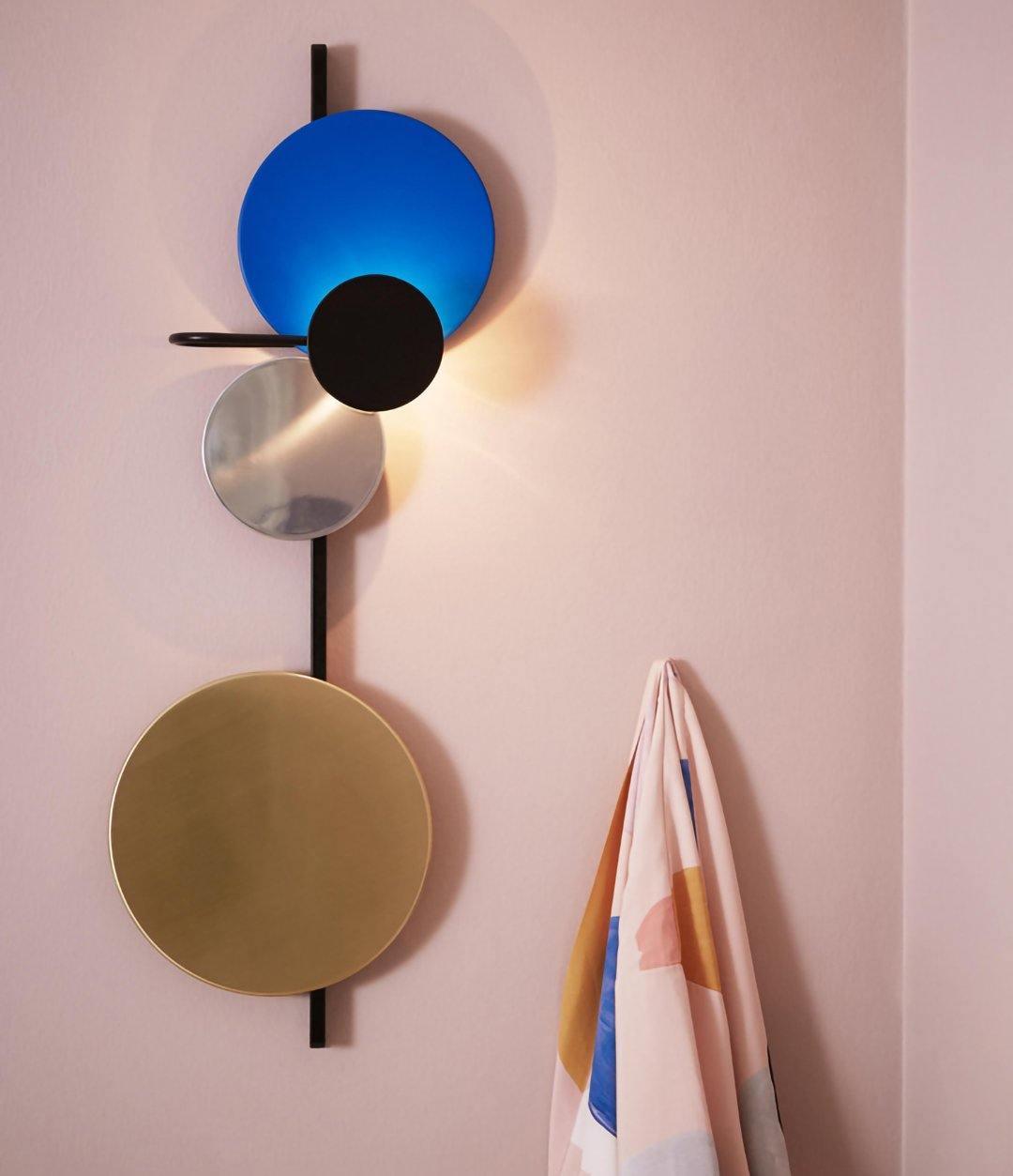 Planet Wall Lamp | Metal LED | Electric Blue & Indian Red