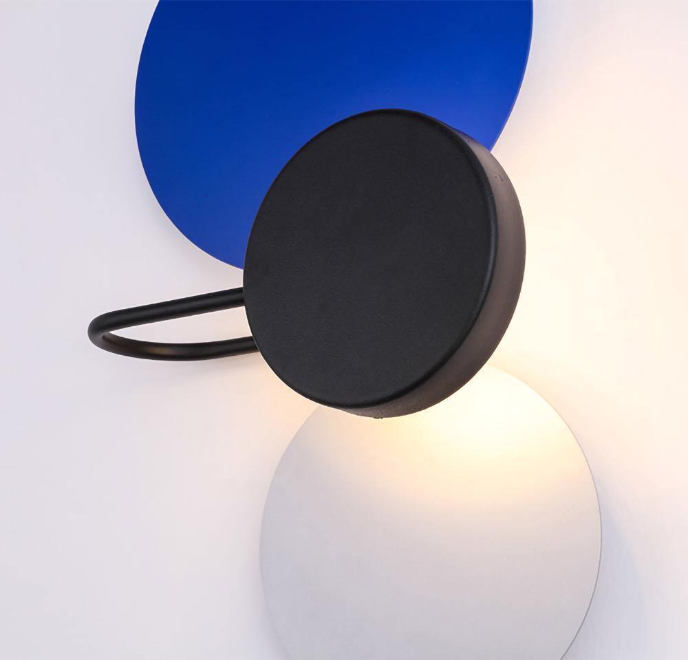 Planet Wall Lamp | Metal LED | Electric Blue & Indian Red