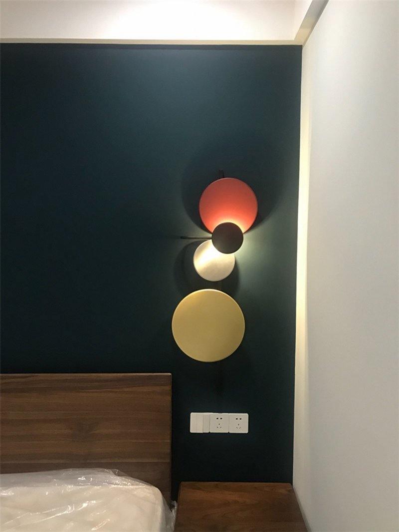 Planet Wall Lamp | Metal LED | Electric Blue & Indian Red