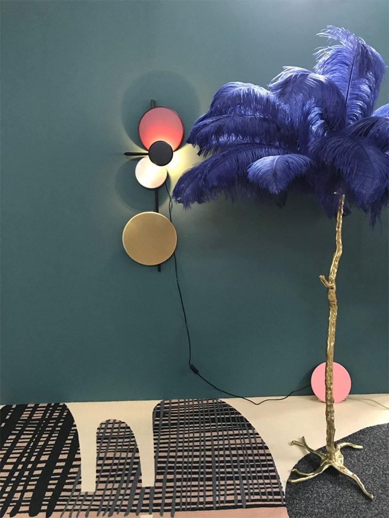 Planet Wall Lamp | Metal LED | Electric Blue & Indian Red