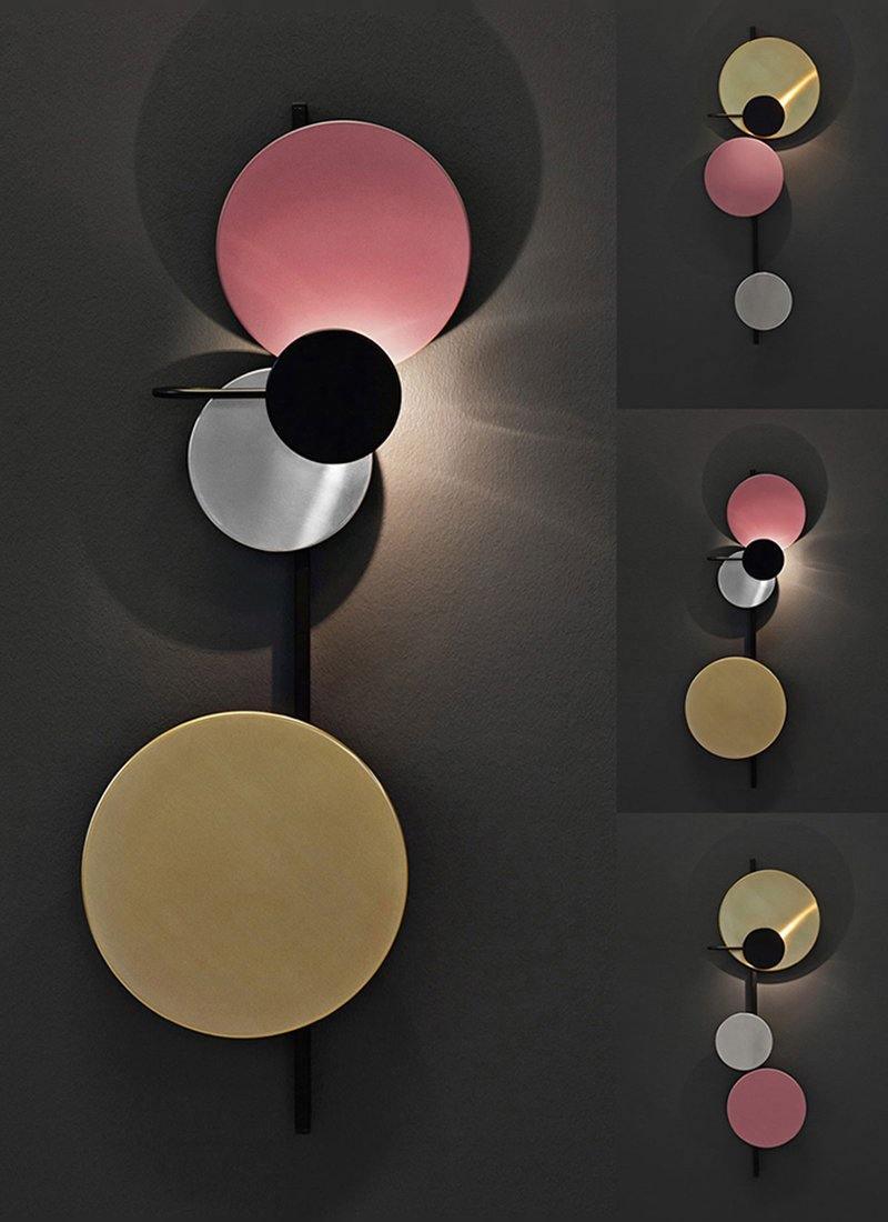 Planet Wall Lamp | Metal LED | Electric Blue & Indian Red
