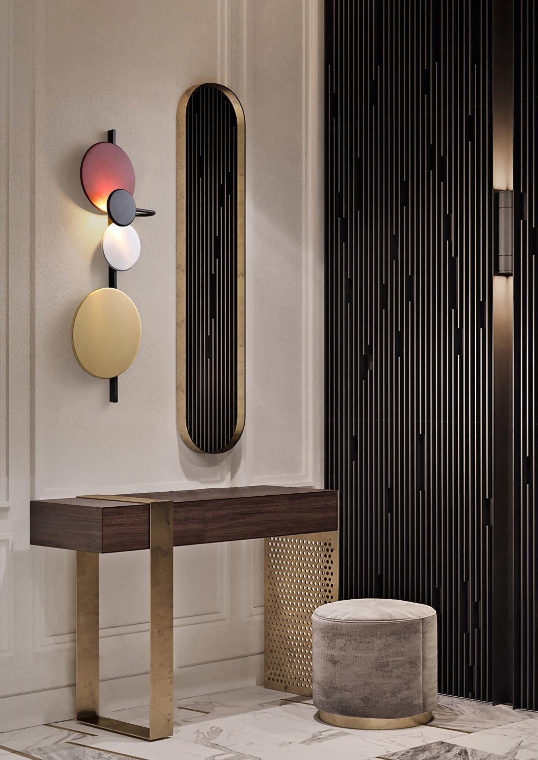 Planet Wall Lamp | Metal LED | Electric Blue & Indian Red