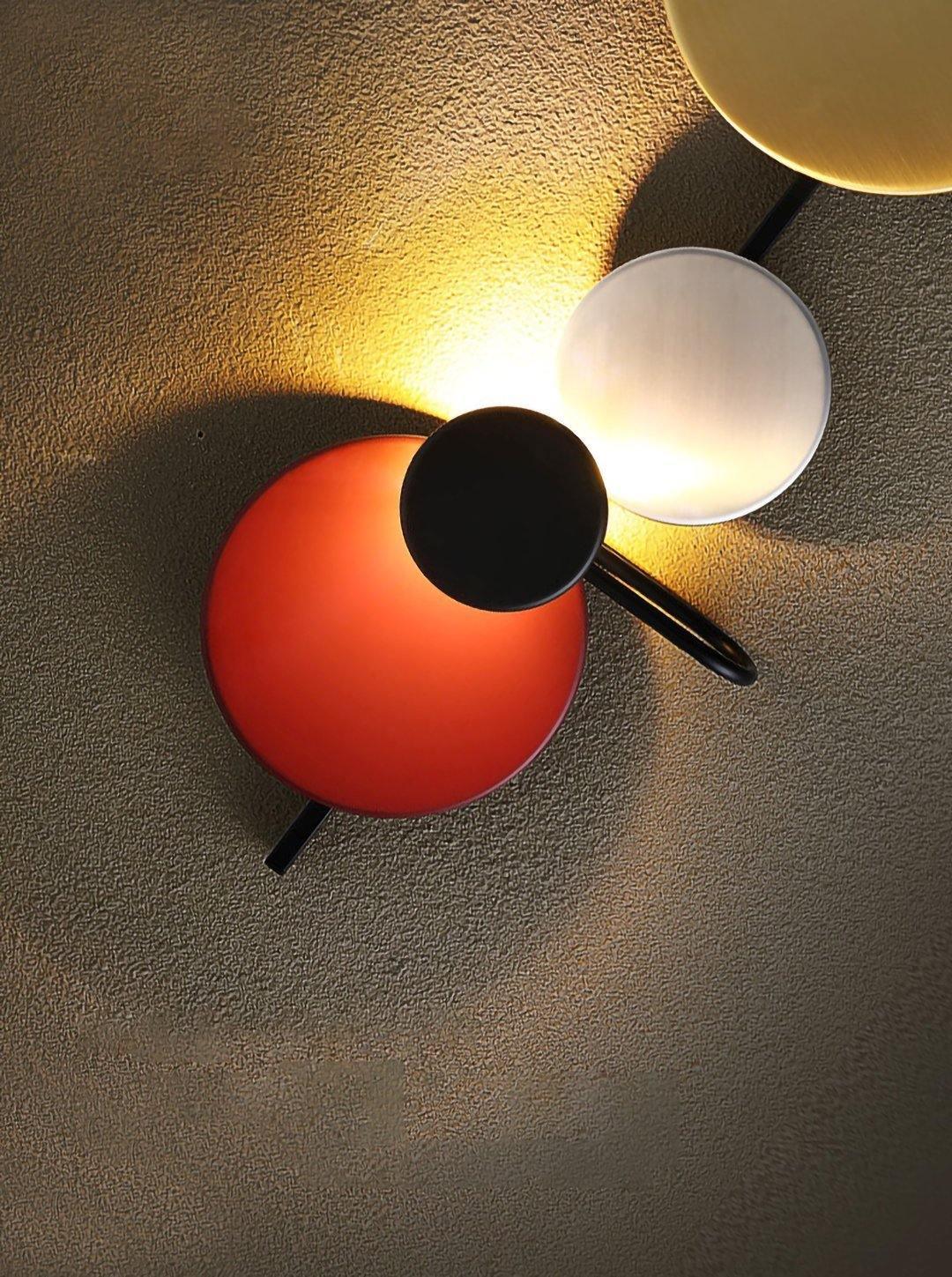 Planet Wall Lamp | Metal LED | Electric Blue & Indian Red