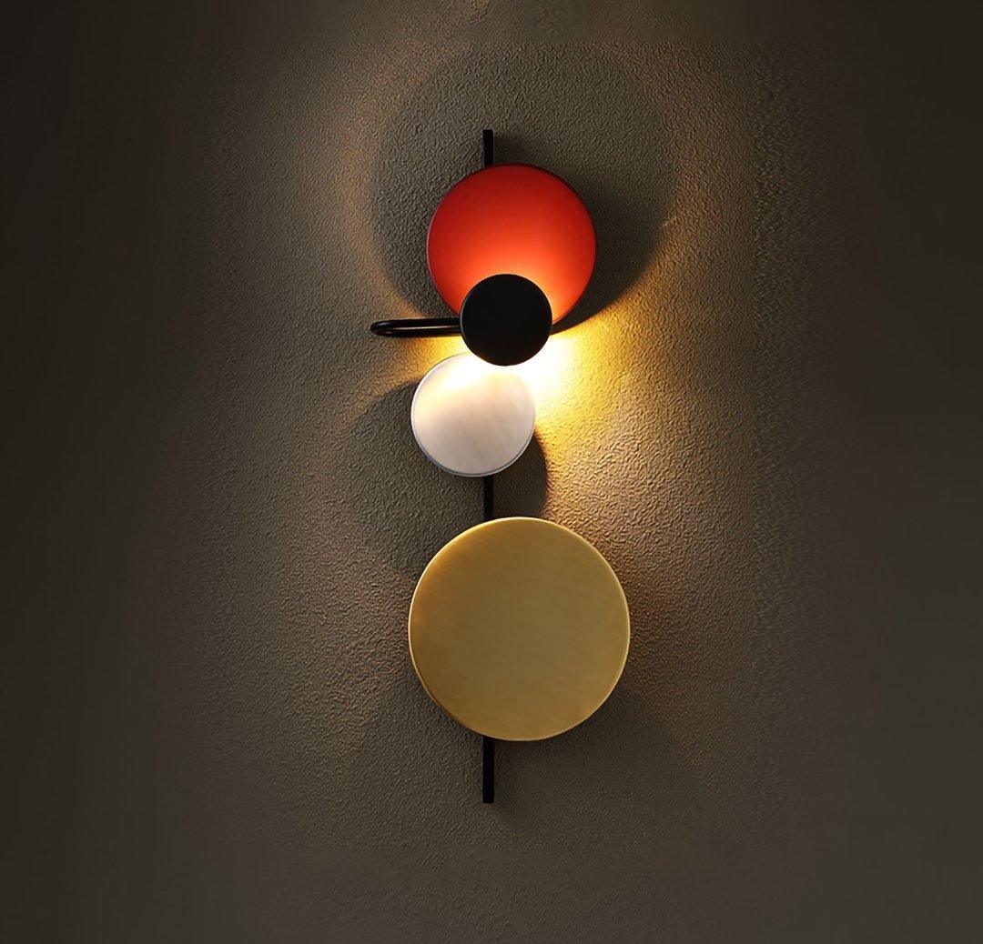 Planet Wall Lamp | Metal LED | Electric Blue & Indian Red