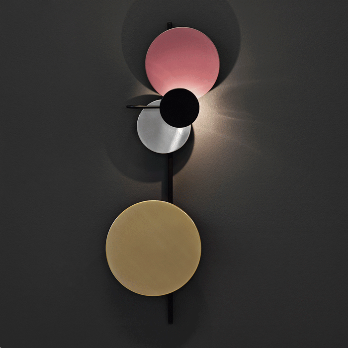 Planet Wall Lamp | Metal LED | Electric Blue & Indian Red