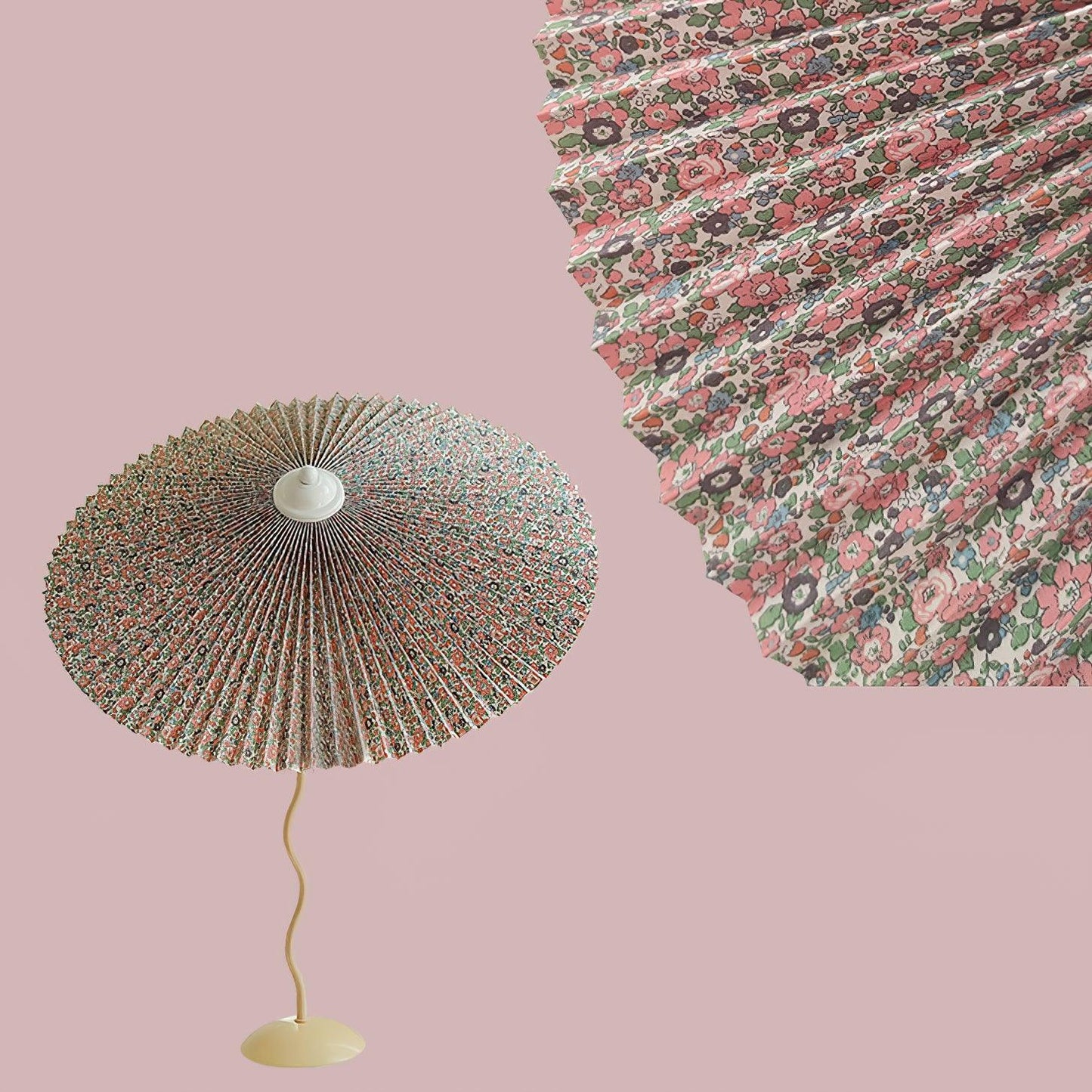 Table Lamp | Handcrafted Iron Base | Beige & White Shade