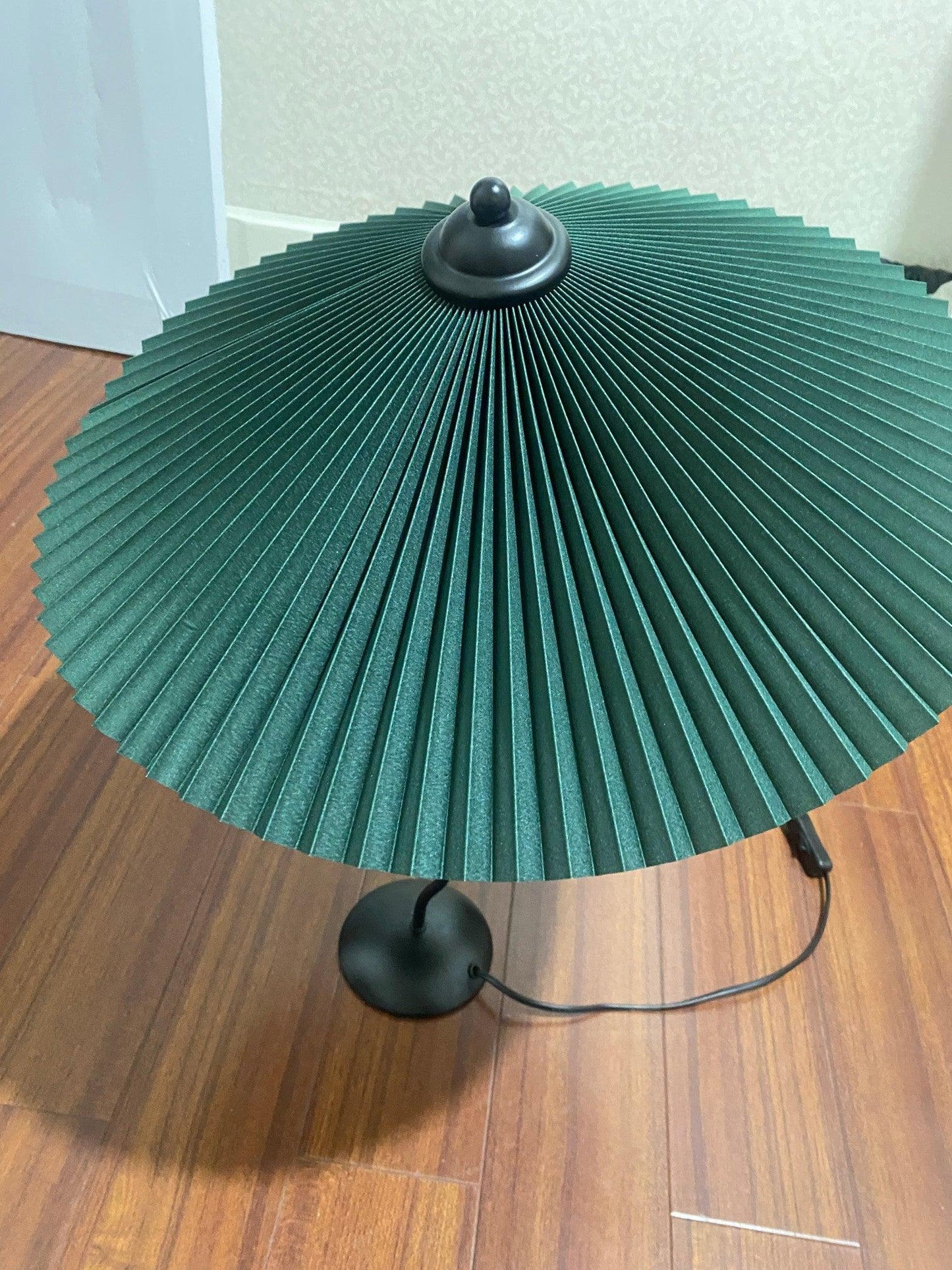 Table Lamp | Handcrafted Iron Base | Beige & White Shade