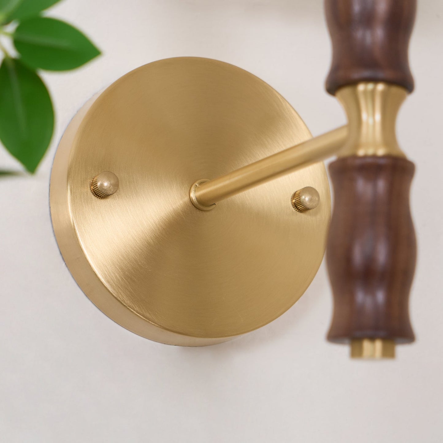 Walnut Wall Light | Pleated Fabric | Set of 2