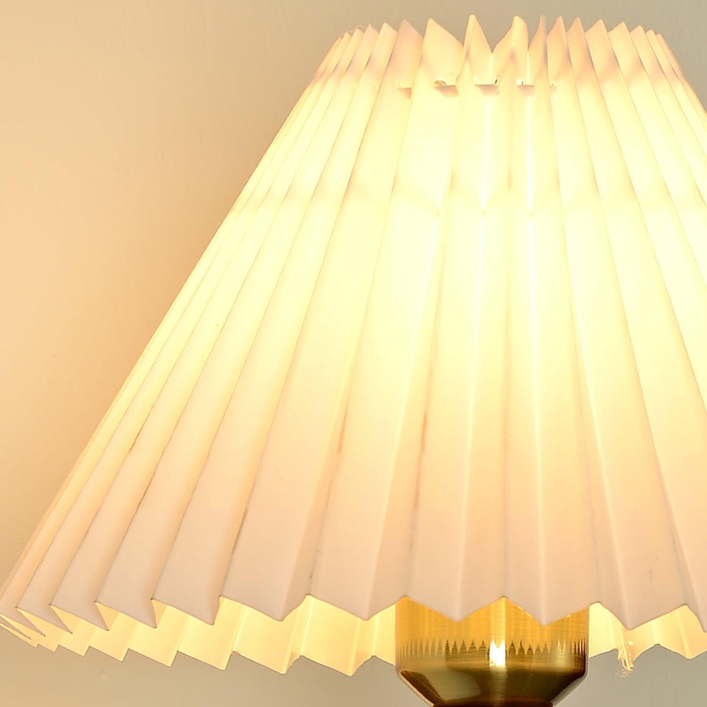 Walnut Wall Light | Pleated Fabric | Set of 2
