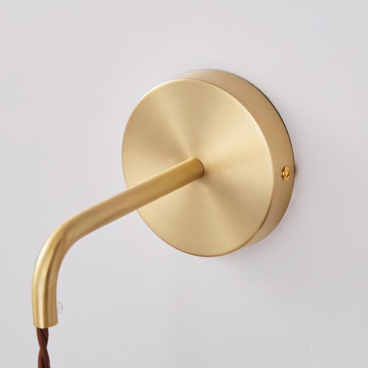 Wooden Wall Lamp | Walnut & Brass | Set of 2