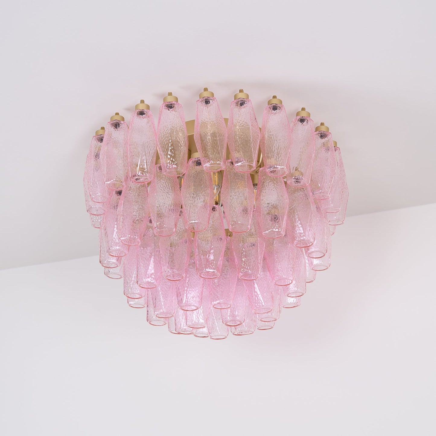 Murano Pink Ceiling Light | Handcrafted Vintage Glass | 65cm Diameter
