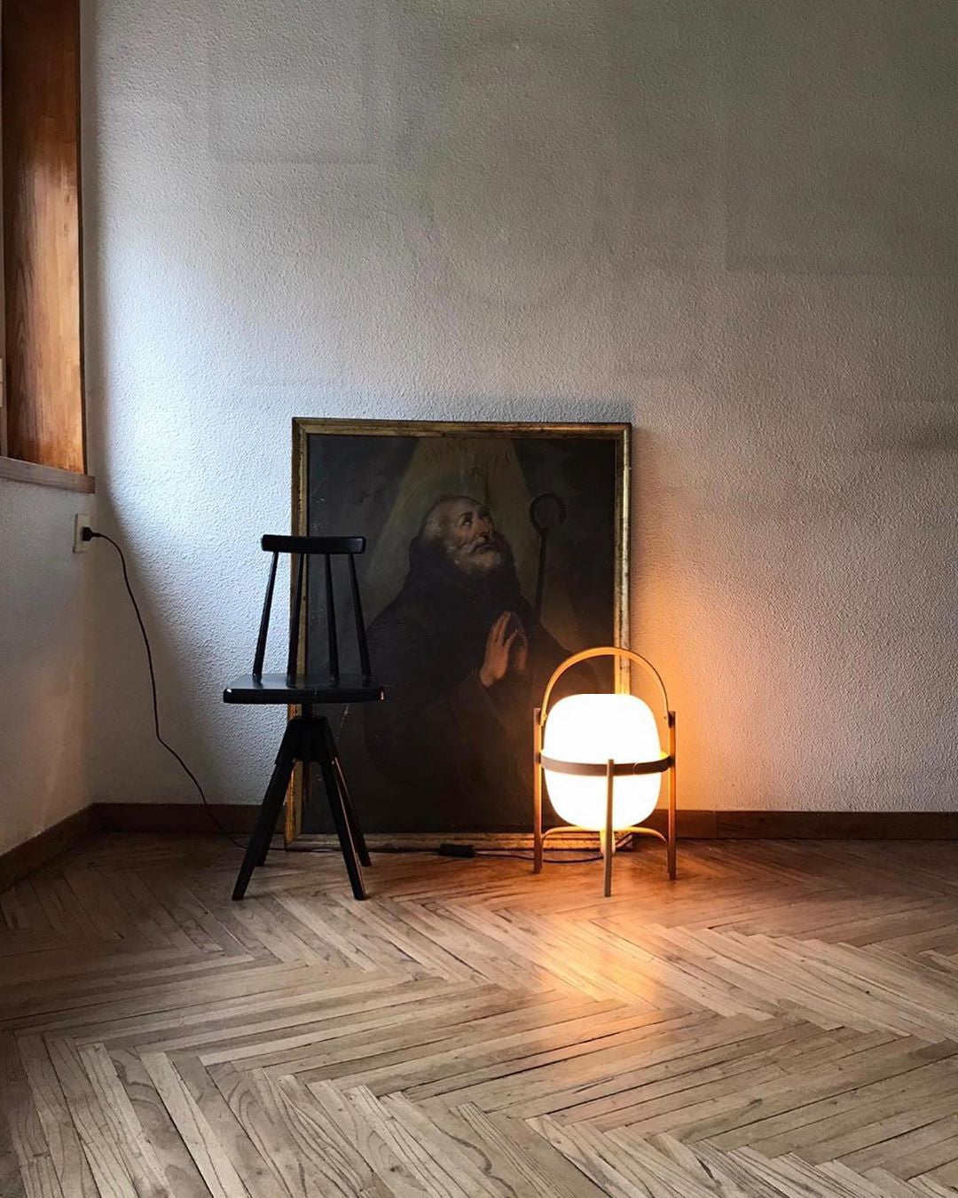 Portable Glass Table Lamp | Wood & Glass | Ash or Walnut Finish