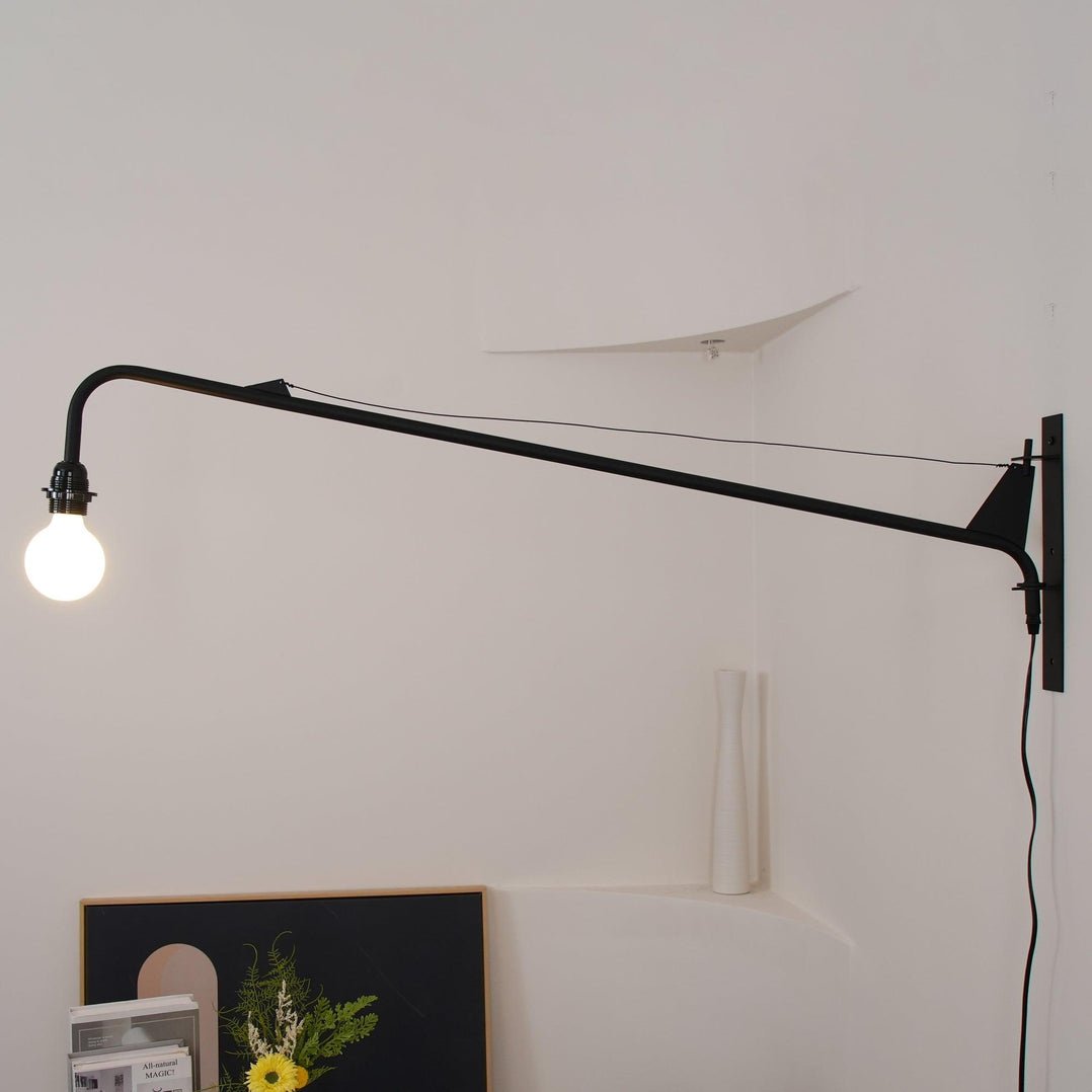 Petite Potence Wall Lamp | Metal & Glass | Black & White