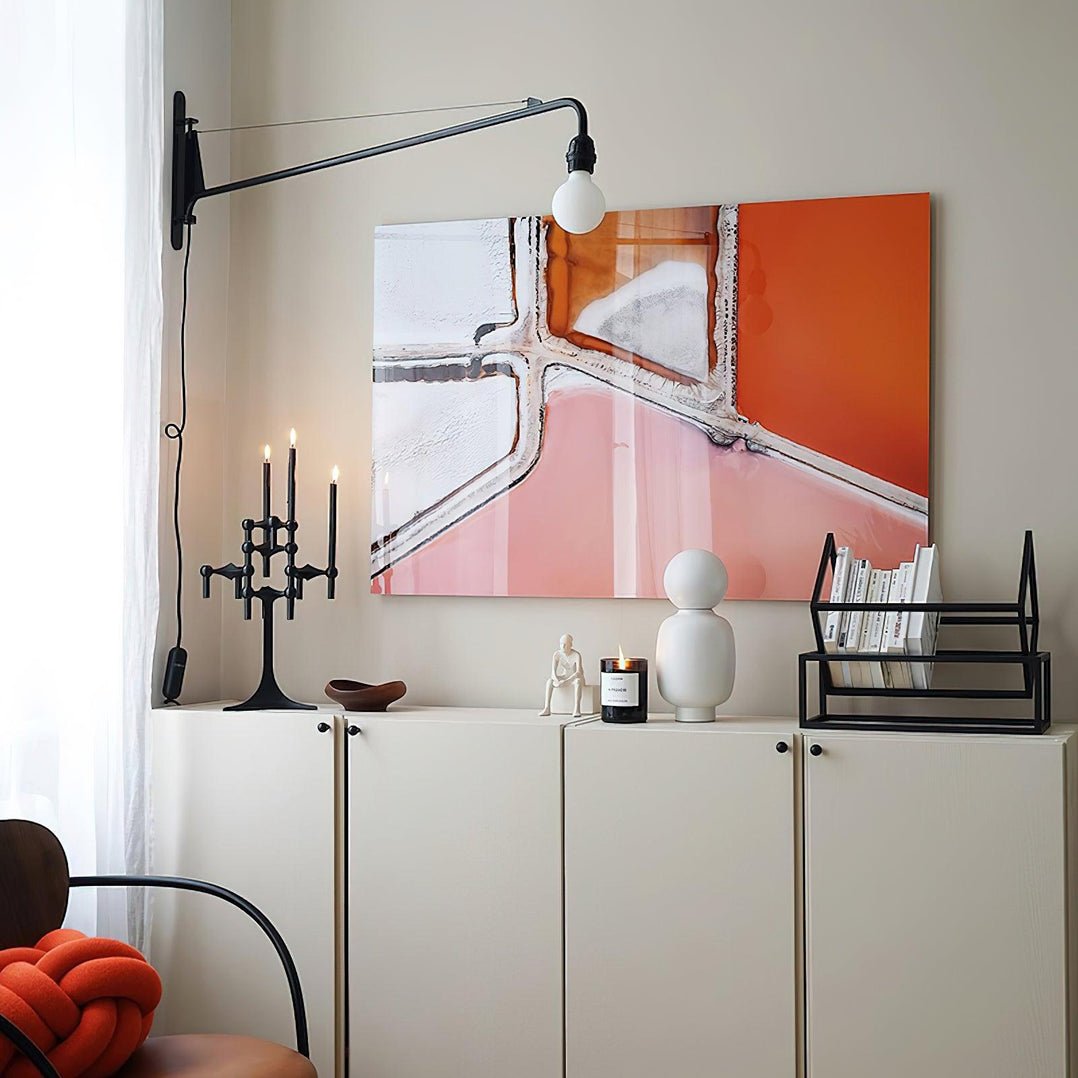 Petite Potence Wall Lamp | Metal & Glass | Black & White