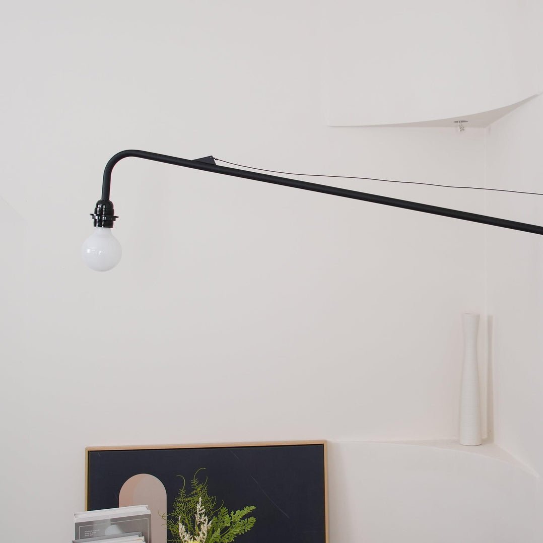 Petite Potence Wall Lamp | Metal & Glass | Black & White
