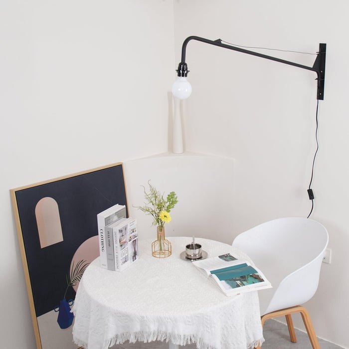 Petite Potence Wall Lamp | Metal & Glass | Black & White