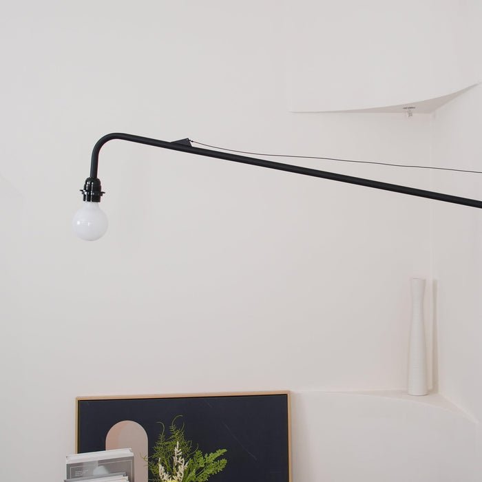 Petite Potence Wall Lamp | Metal & Glass | Black & White