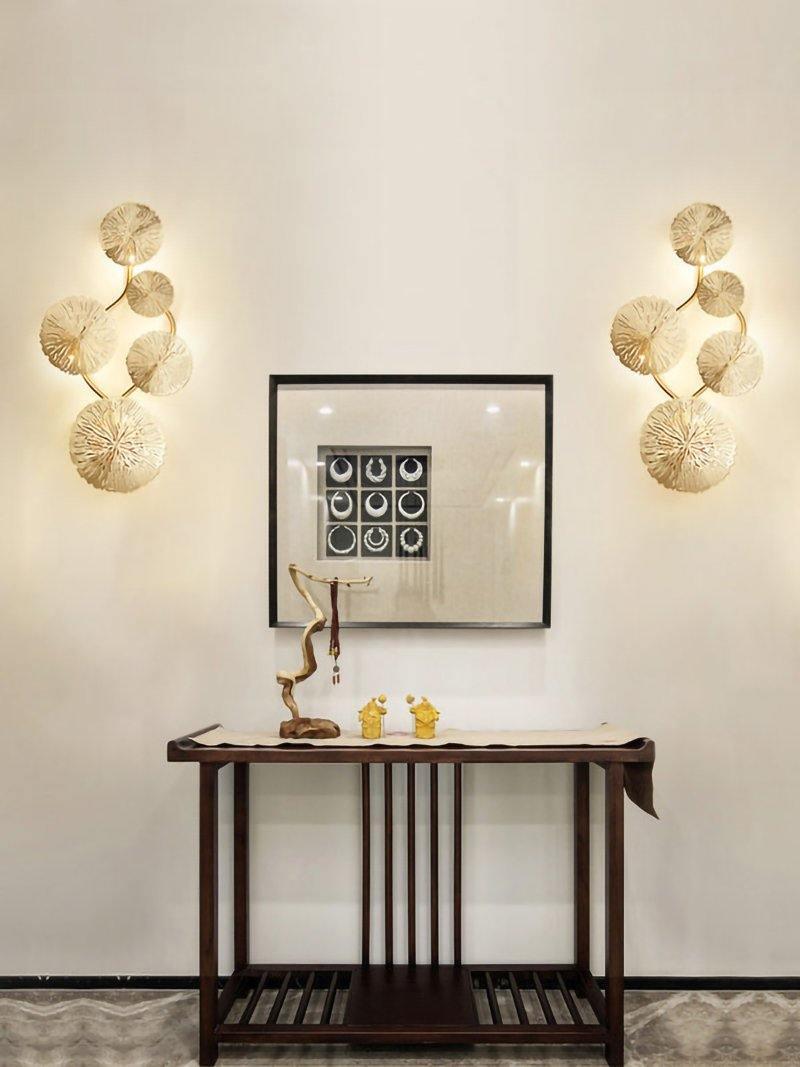 Lotus Leaf Wall Sconce | Brass | Gilded