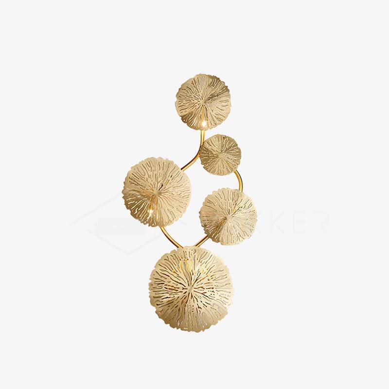 Lotus Leaf Wall Sconce | Brass | Gilded