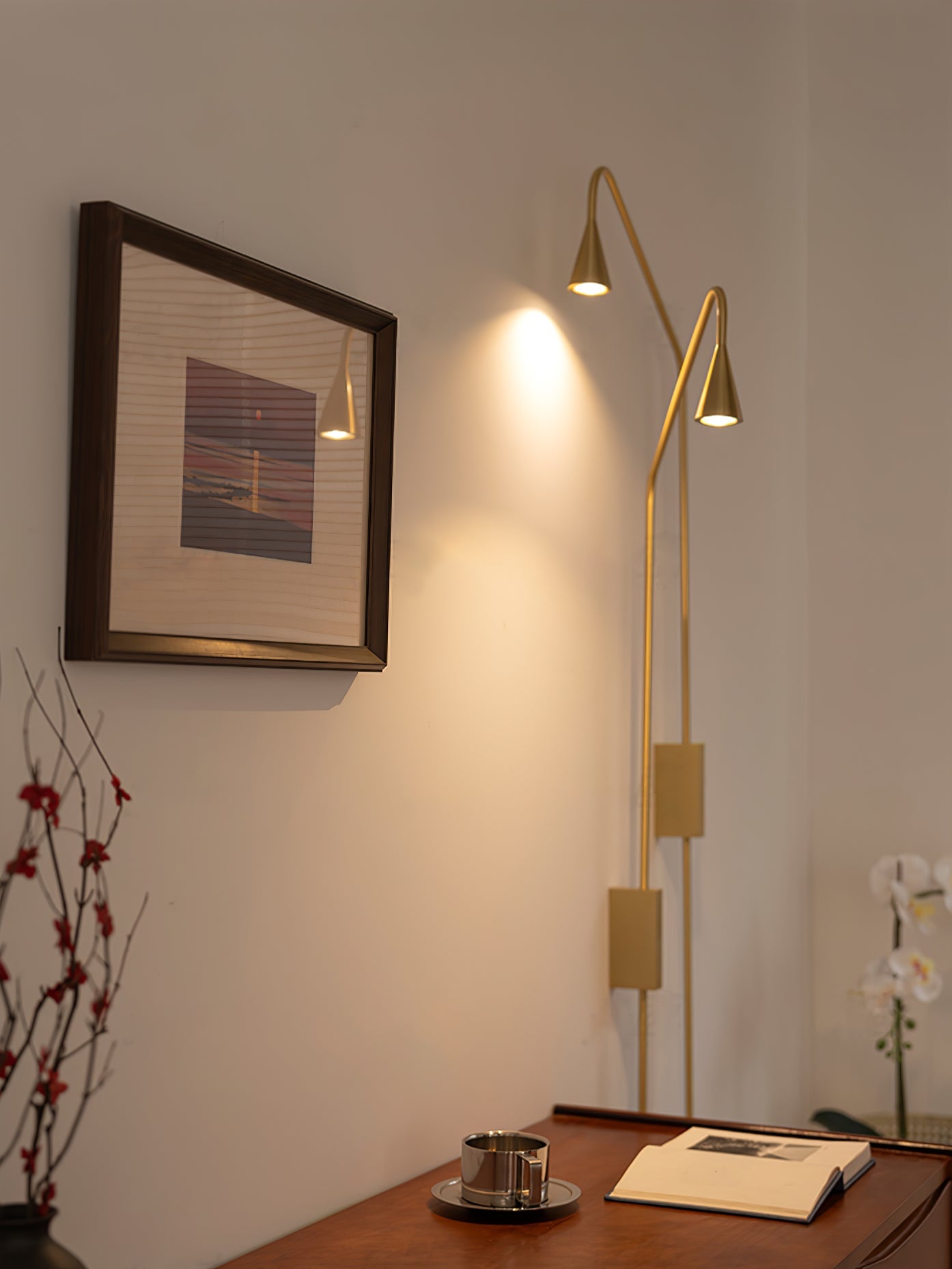 Wall Lamp Set of 2 | Metal | Gold and Black