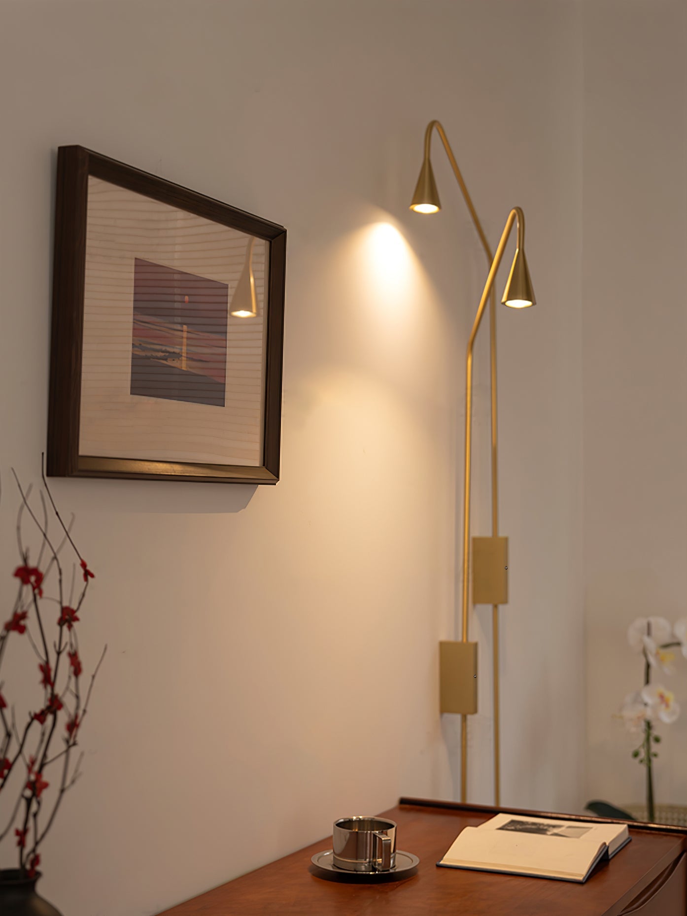 Wall Lamp Set of 2 | Metal | Gold and Black