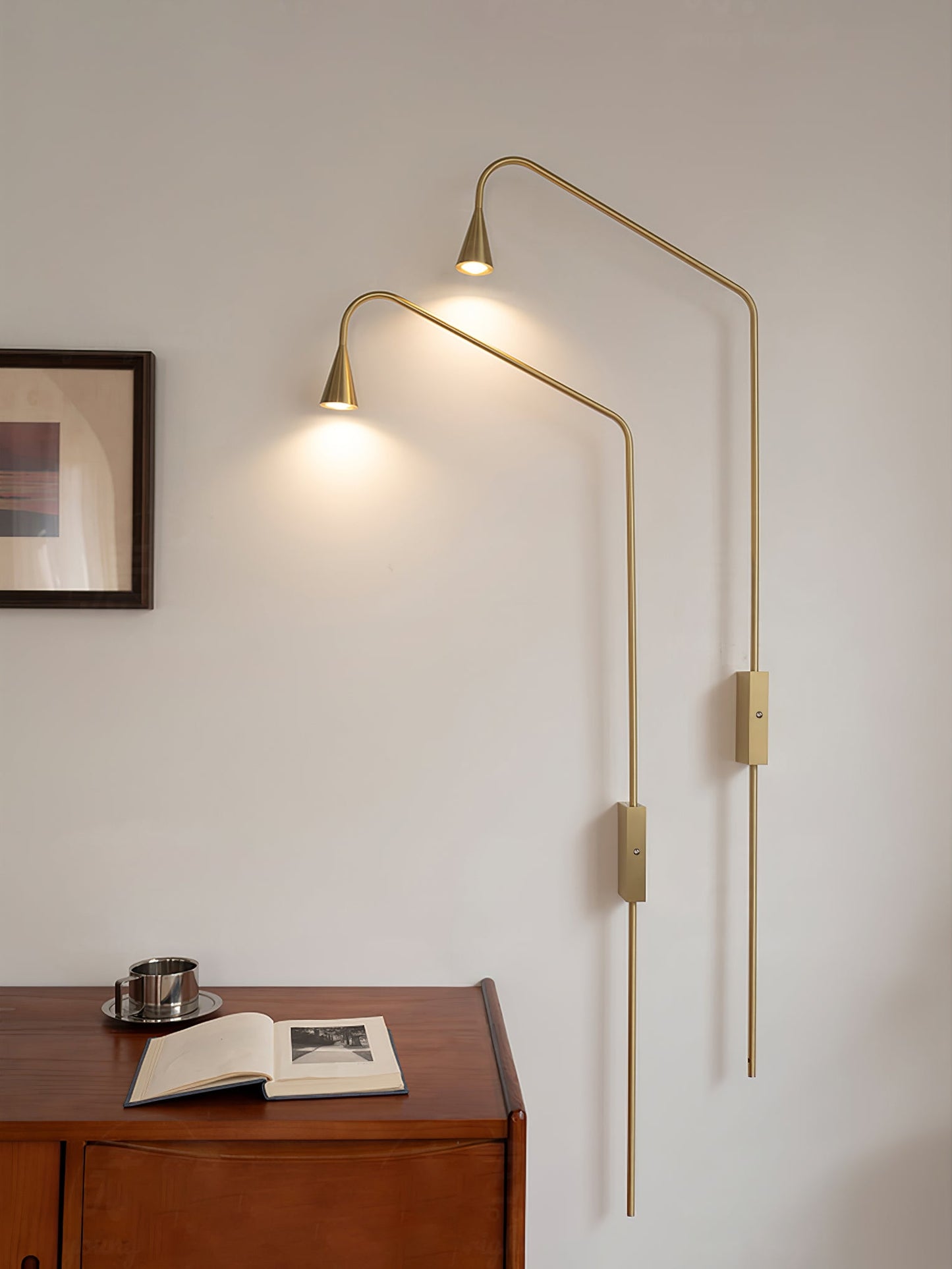 Wall Lamp Set of 2 | Metal | Gold and Black