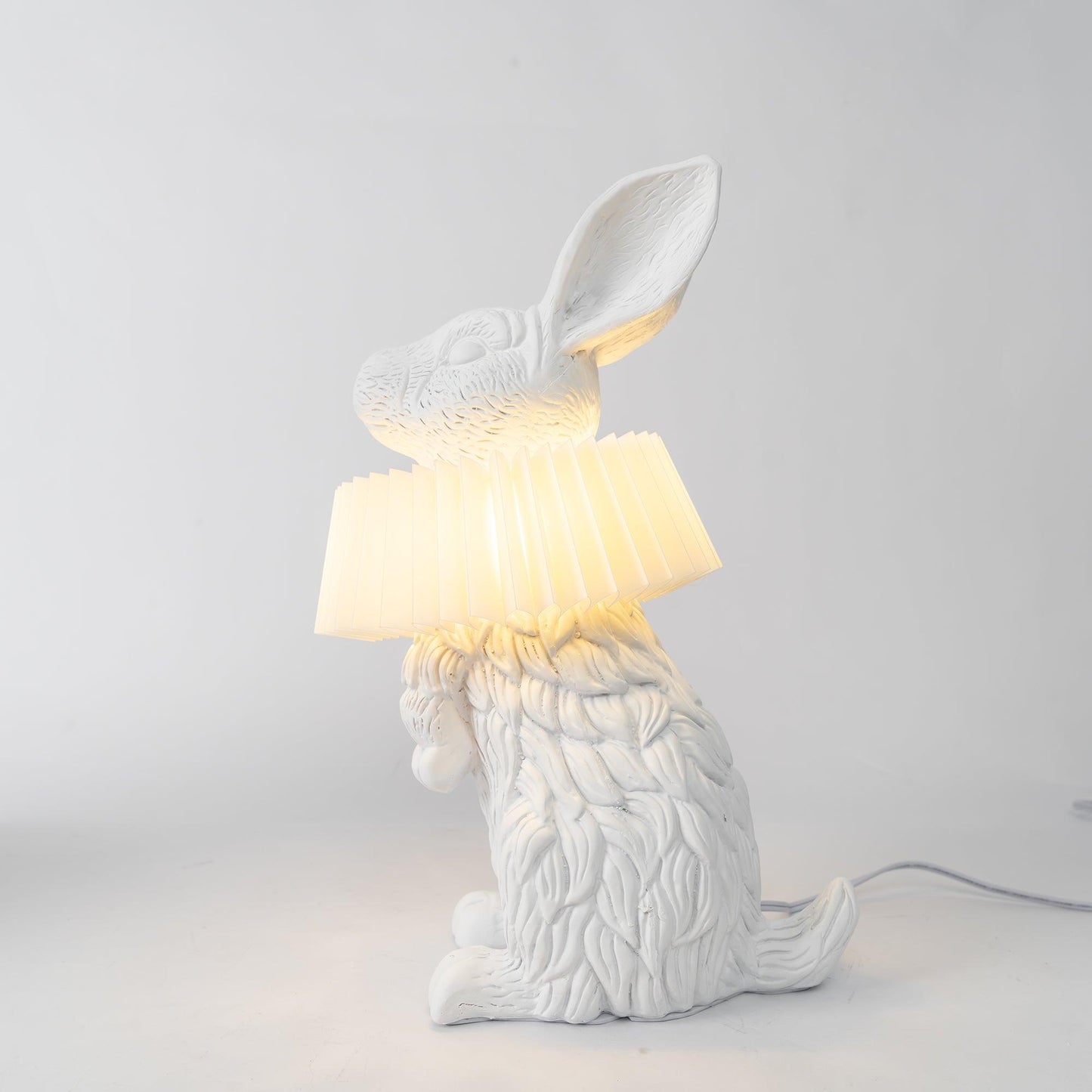 Rabbit Table Lamp | White Resin & Acrylic | Integrated LED