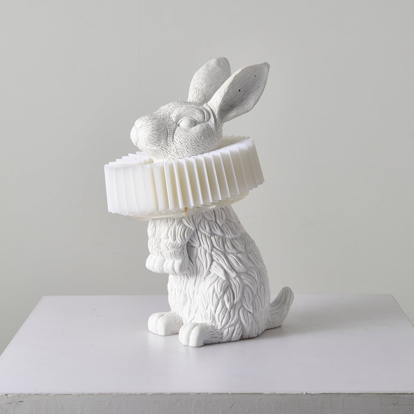 Rabbit Table Lamp | White Resin & Acrylic | Integrated LED