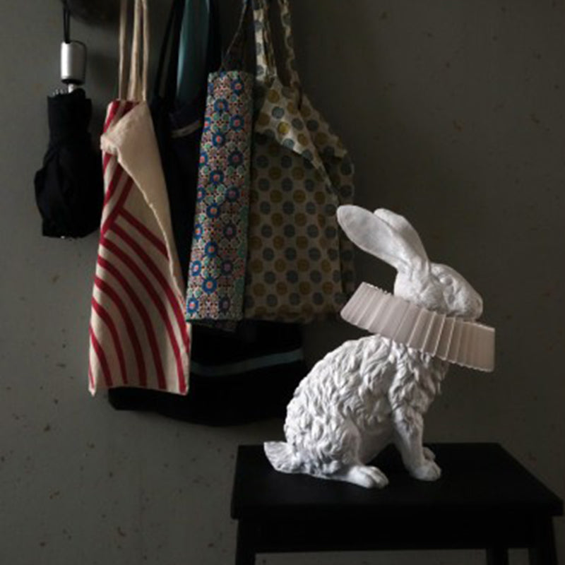Rabbit Table Lamp | White Resin & Acrylic | Integrated LED