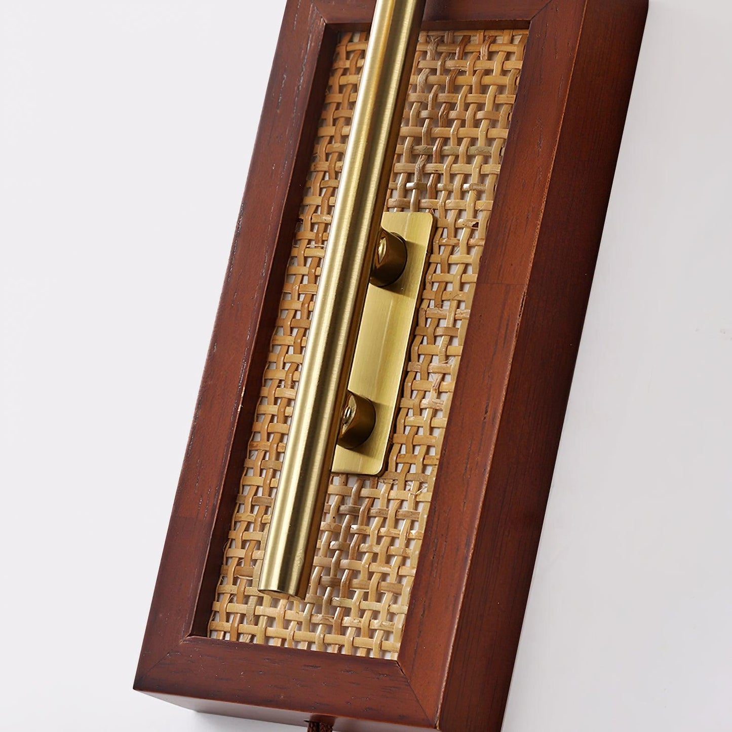Rafi Wall Lamp Set | Bamboo, Glass & Brass | Green & Cognac