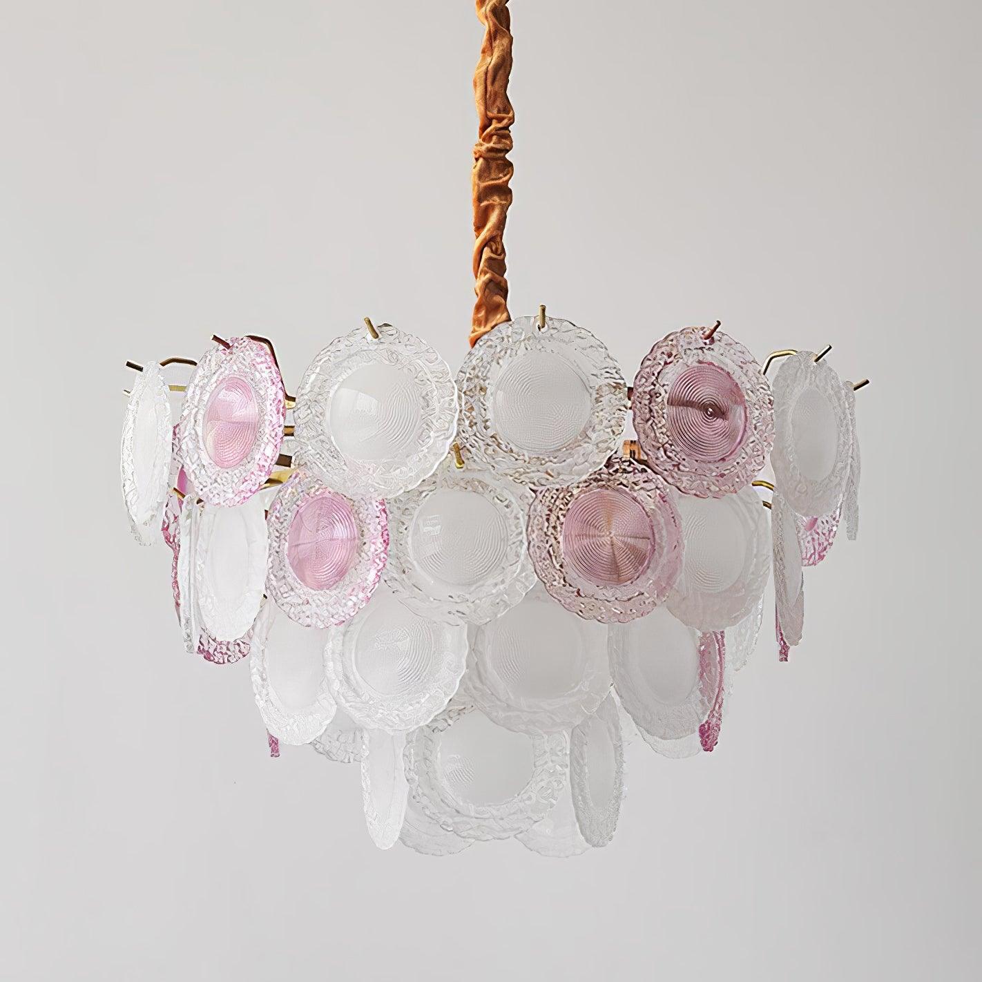 Rainbow Chandelier | Iron & Mesh | Black Multi-Color Shades