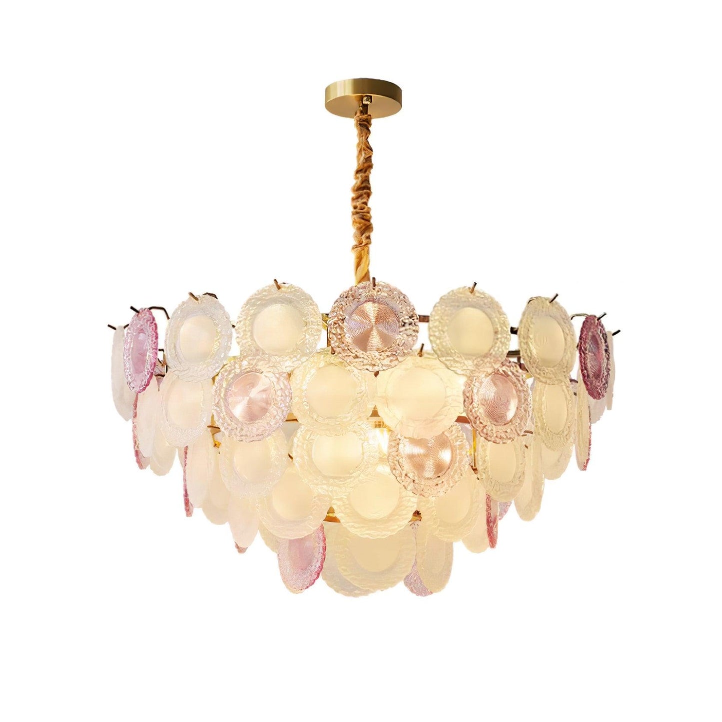 Rainbow Chandelier | Iron & Mesh | Black Multi-Color Shades