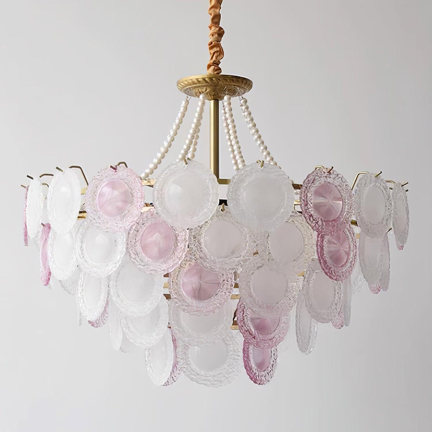 Rainbow Chandelier | Iron & Mesh | Black Multi-Color Shades
