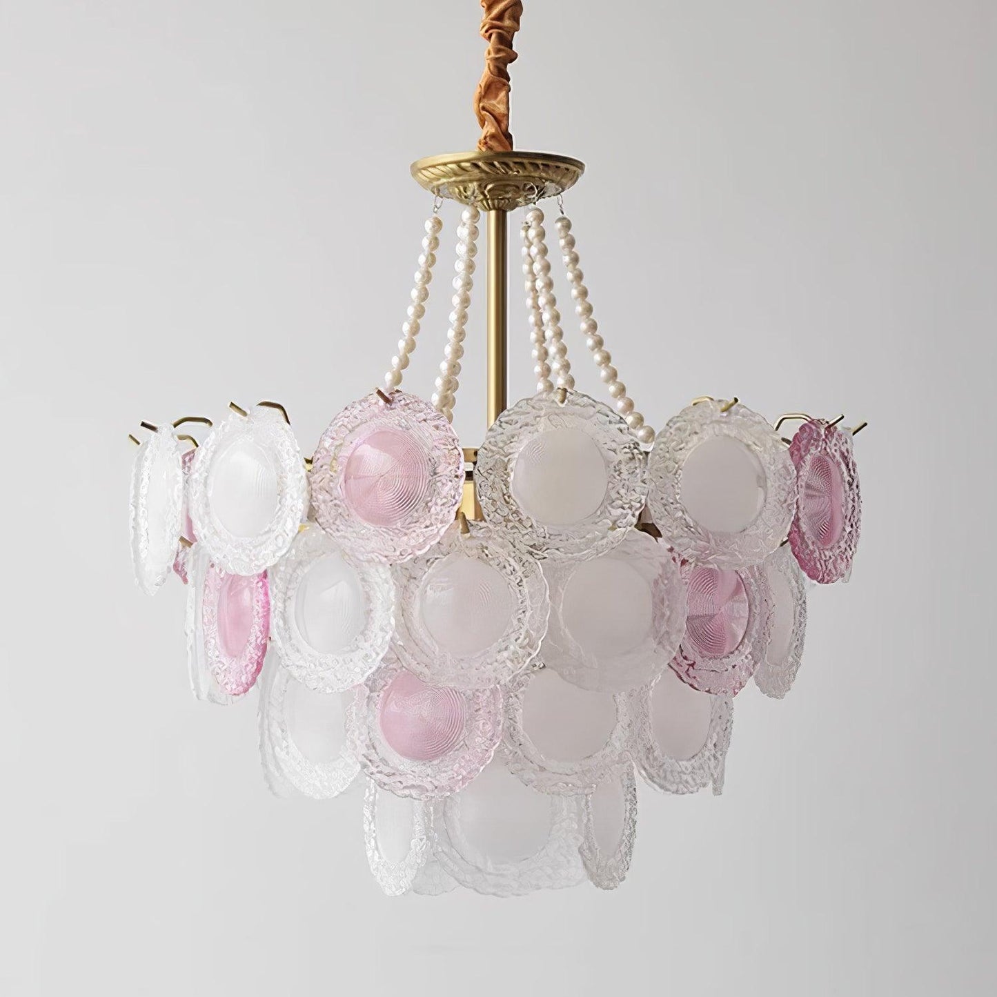 Rainbow Chandelier | Iron & Mesh | Black Multi-Color Shades