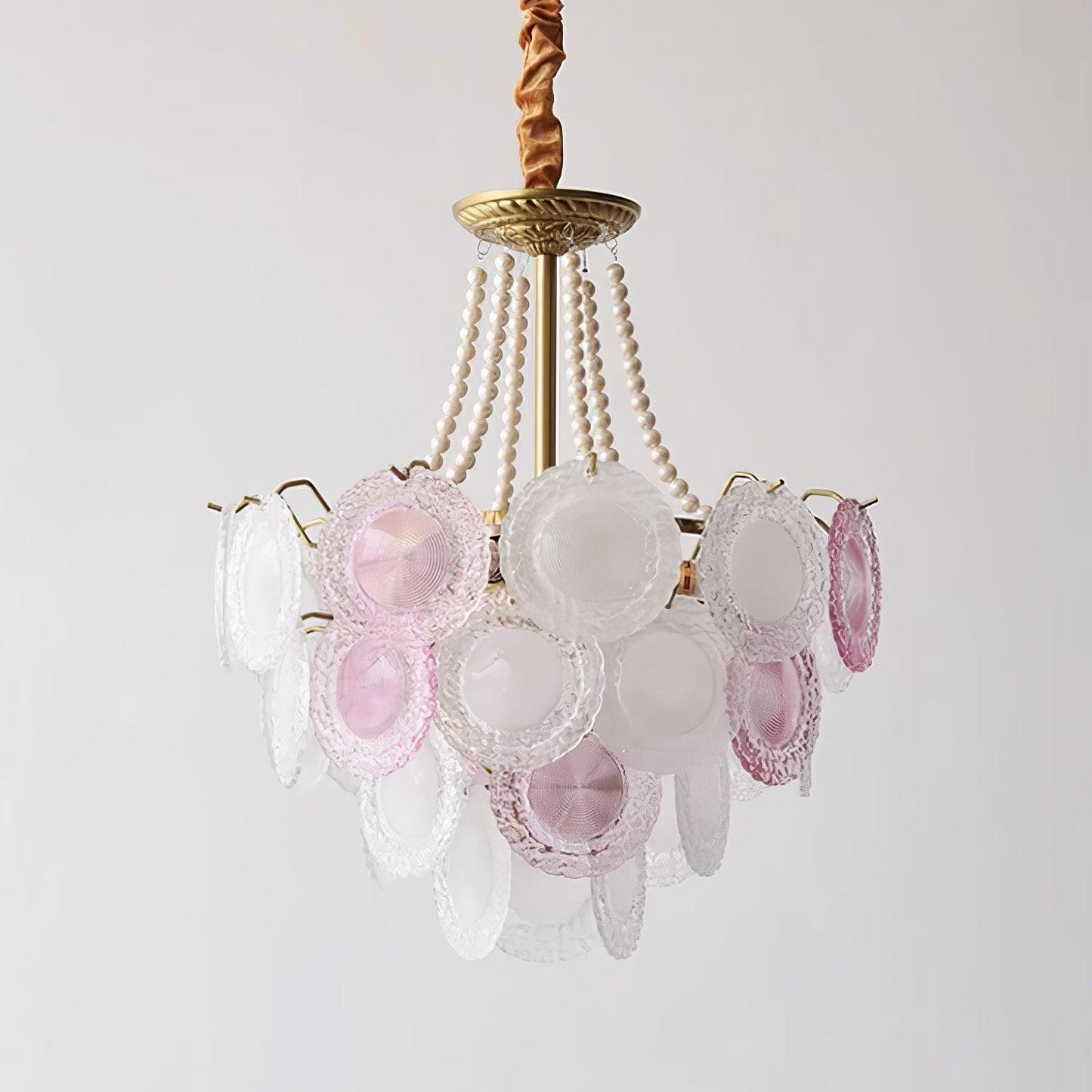 Rainbow Chandelier | Iron & Mesh | Black Multi-Color Shades