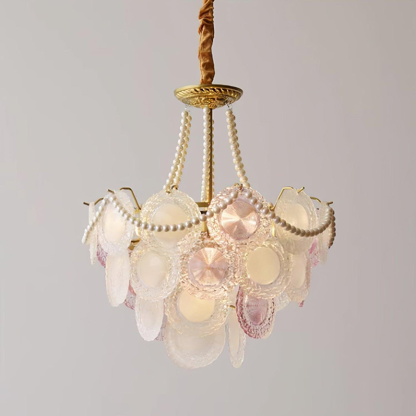 Rainbow Chandelier | Iron & Mesh | Black Multi-Color Shades