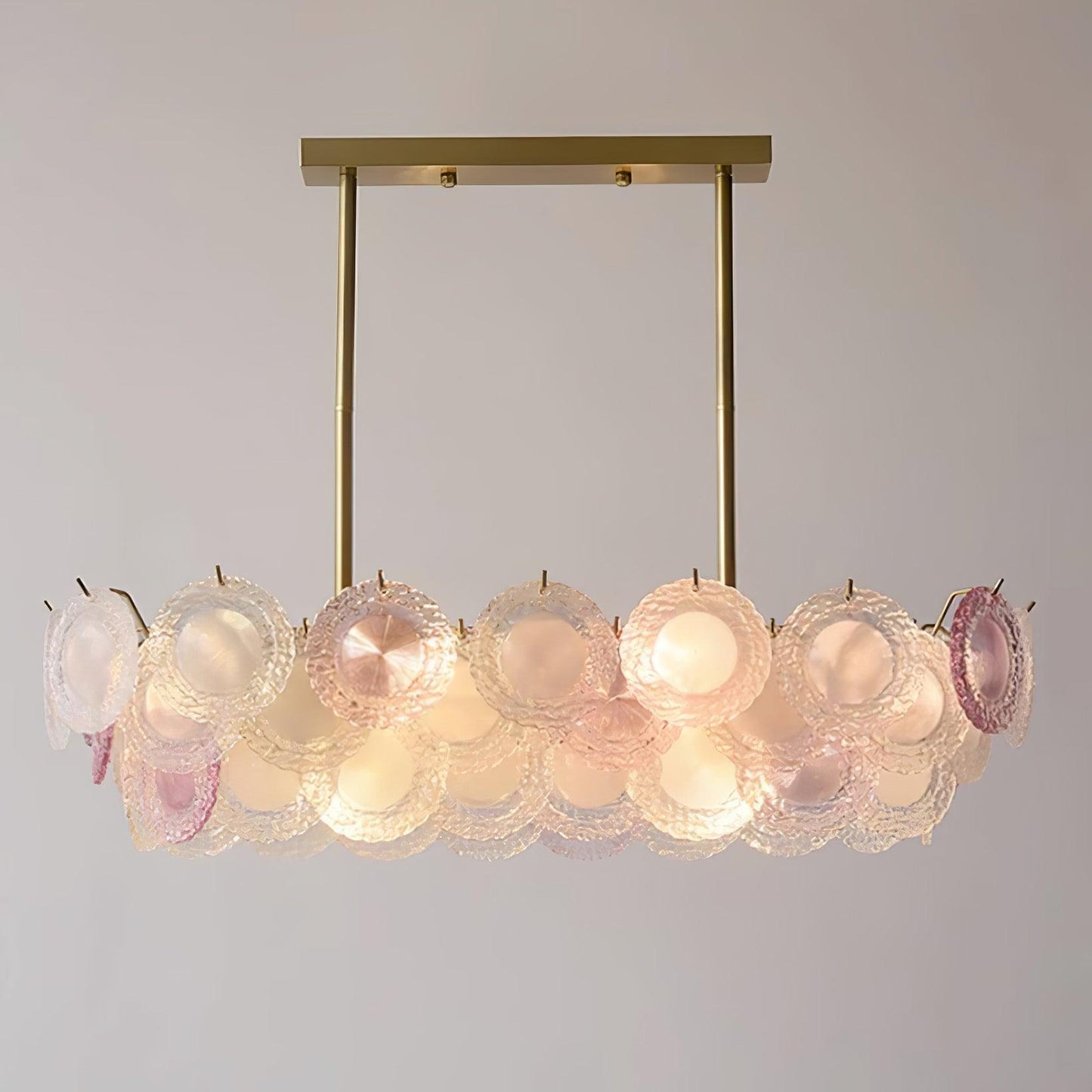 Rainbow Chandelier | Iron & Mesh | Black Multi-Color Shades