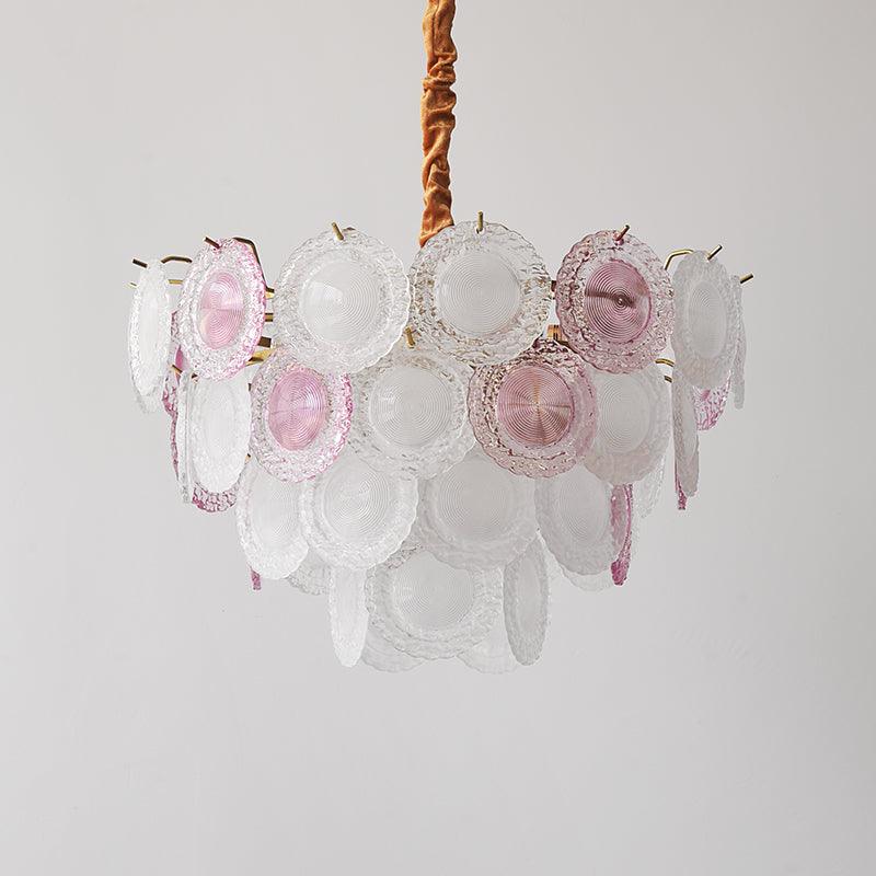 Rainbow Chandelier | Iron & Mesh | Black Multi-Color Shades